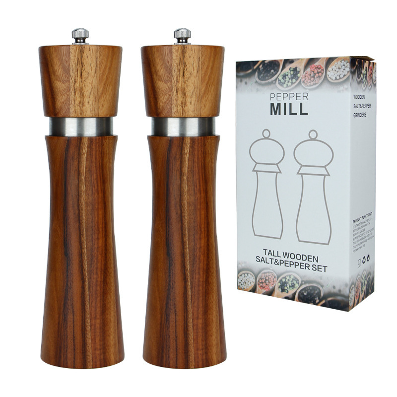 相思木胡椒磨陶瓷芯手动胡椒研磨器BBQ烧烤工具组套厨房调料瓶|undefined