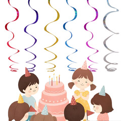 祝日装饰用品结婚式诞生日パーティーシーンアレンジpvcシングルスパイラルストラップカバーストラップ涡引き花