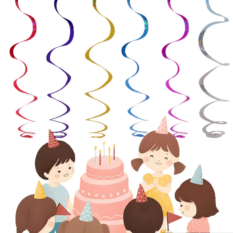 祝日装饰用品结婚式诞生日パーティーシーンアレンジpvcシングルスパイラルストラップカバーストラップ涡引き花|undefined