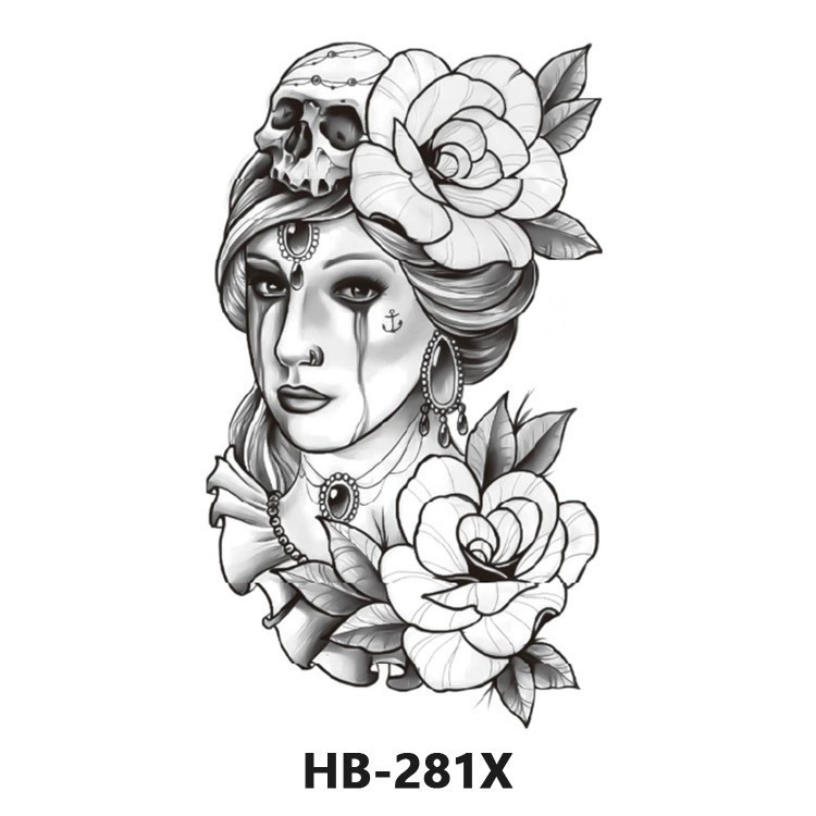 Nuevo color impermeable tatuaje calcomanía brazo medio brazo completo tatuaje pegatina fábrica directa al por mayor entrega tatuaje