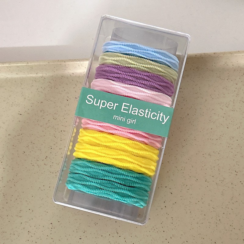 Gomas para el pelo de alta elasticidad, colores, en caja – Mayorista de Yiwu