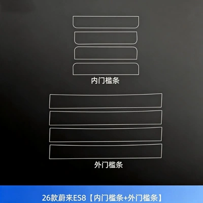 New 26 models of Nio Car interior film - 26-models-of-nio-es8-inner-threshold-outer-threshold-tpu-film