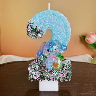 网红玉桂狗数字蜡烛生日蛋糕装饰派对甜品台摆件插件跨境专供爆款