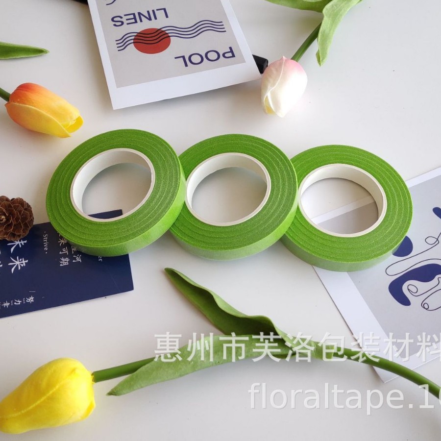 Venta directa de fábrica cinta floral 27 m cinta de varilla de flor al por mayor cinta de papel crepé cinta floral DIY producción