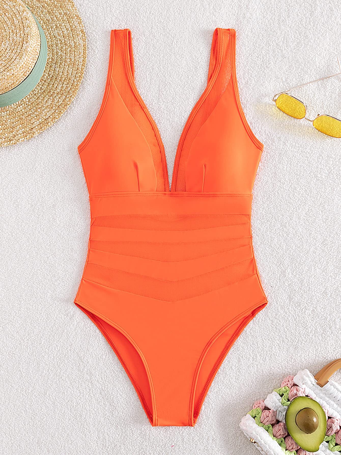 Women's Basic Lady Solid Color 1 Piece One Piece Swimwear display picture 17