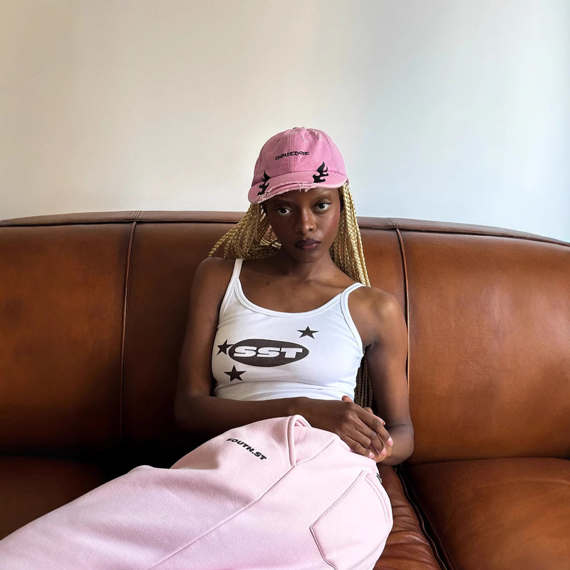 European and American Street Hottie Y2K Slim Halterneck Vest Sst Icon Women's Tops Summer 2025 Cross-Border Export