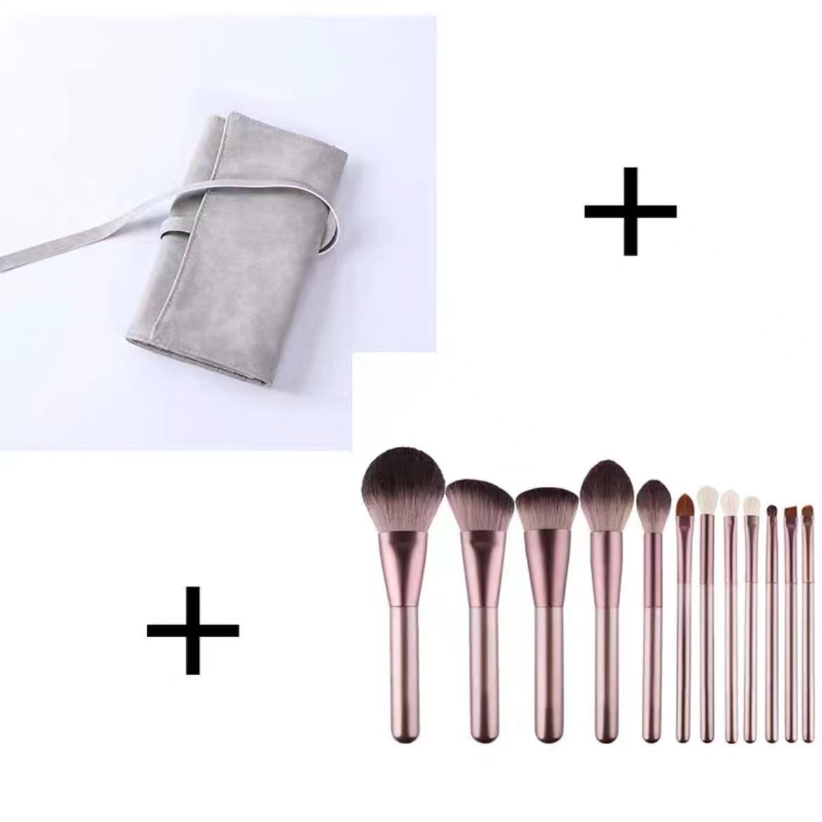 Juego de pinceles de maquillaje Morandi 12 Cangzhou Cepillo de sombra de ojos de cerdas suaves Cepillo de polvo suelto Cepillo de cejas Cepillo corrector Caja de regalo Ainoqi