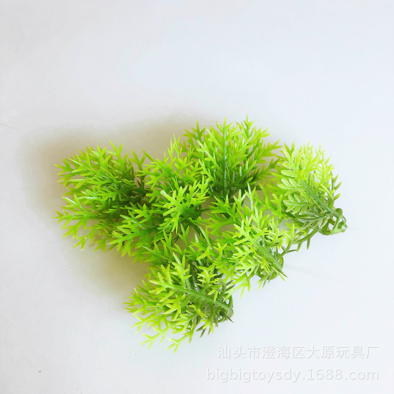 3.5CM high simulation tripod grass pine green fake lawn floor grass fish tank aquarium grass toy grass decorative plant