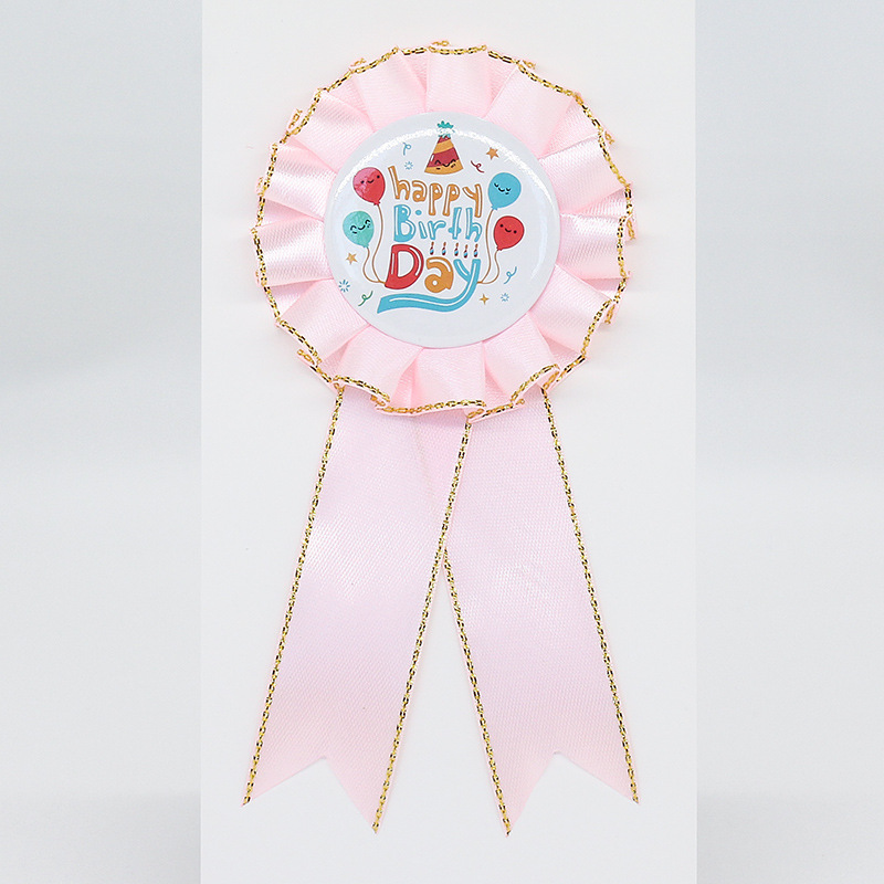 Fabricantes al por mayor cinta insignia festival creativo jardín de infantes flores pectoral insignia de estaño fiesta al por mayor