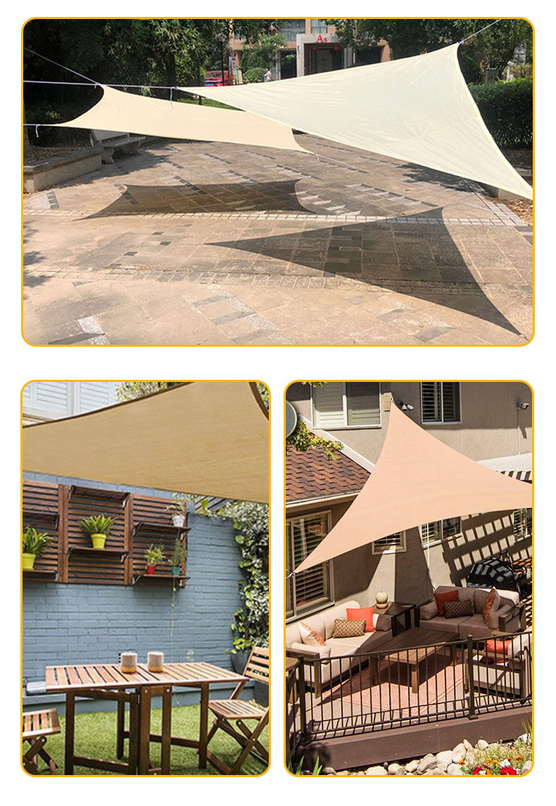 Jungle Squad sunshade sail triangular canopy outdoor awning for pool, courtyard, balcony, sun protection and waterproof sunshade fabric