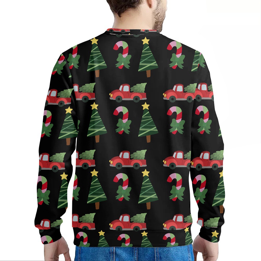 Męska odzież, bluza z nadrukiem w stylu świątecznym_voghion.com