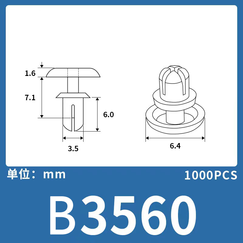 Expansión remache de nylon niño y madre hebilla de plástico hebilla de nylon remache fijo clip hebilla Blanco Negro