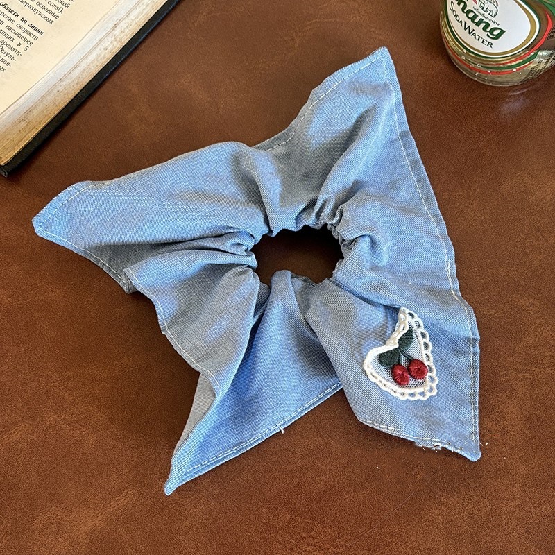 43*블루 체리 스퀘어 스카프