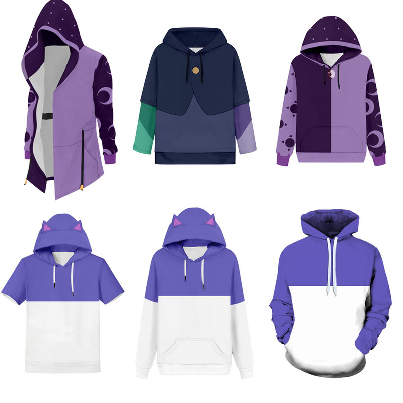2023 cross-border new owl magic club clothing cos hooded cape 3D digital printing a generation of hair