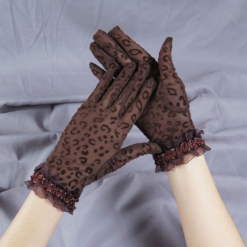 Fashionable thin short sexy black gloves