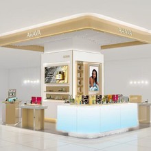 定制商场化妆品店展柜台商品样品展示陈列柜高端烤漆中岛柜定制