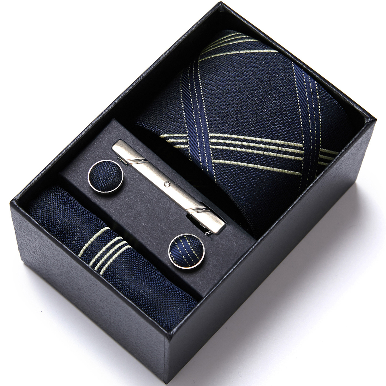 Fabricante en stock de los hombres corbata caja regalo traje ropa formal negocios boda trabajo grupo camisa accesorios verano nuevo