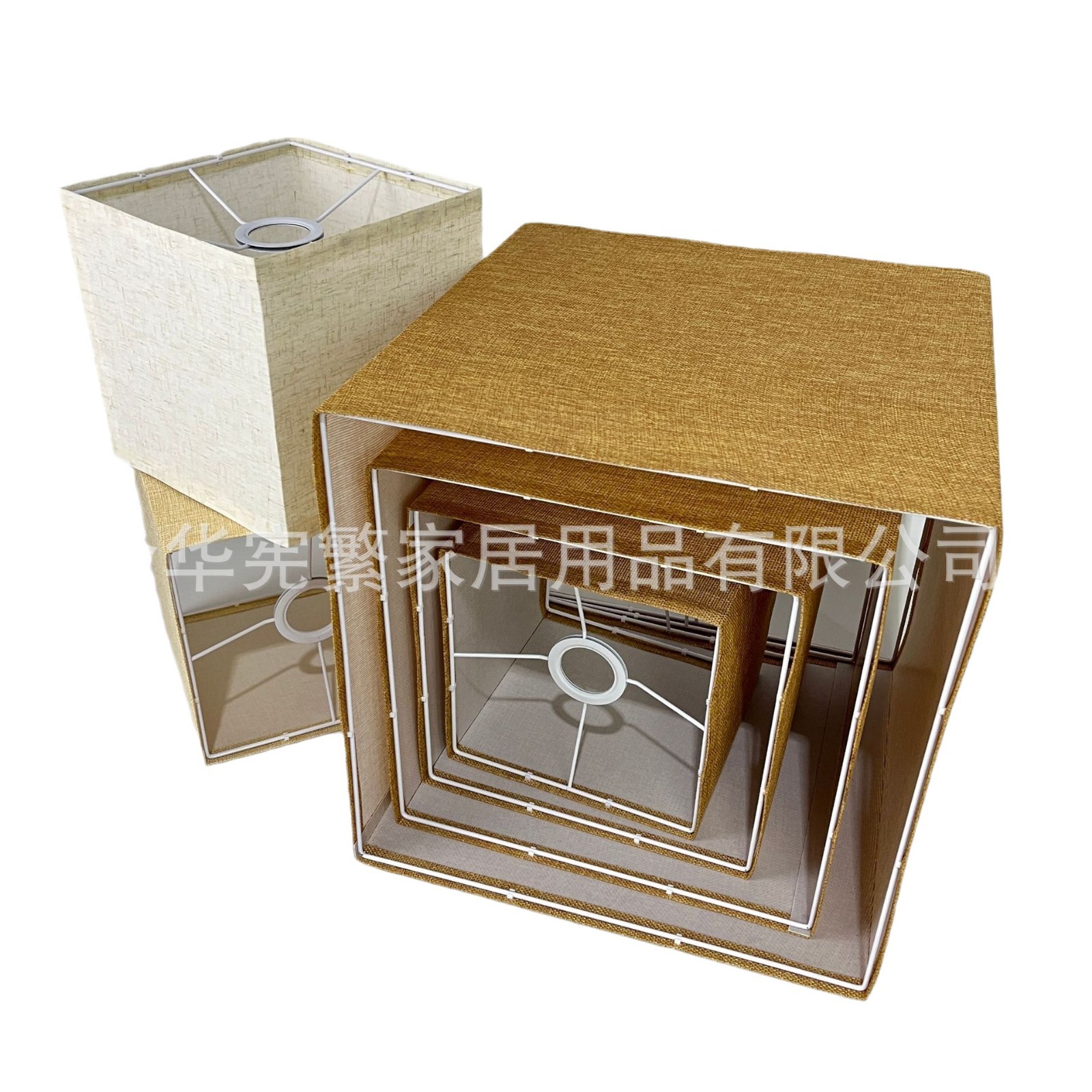 Inventario transfronterizo desmontable plegable cuadrado KD cubierta de lámpara shadow redondo tela de lino lámpara de pared lámpara de piso lámpara de chandelier