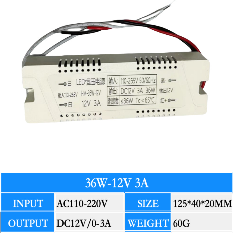 12V3A36W