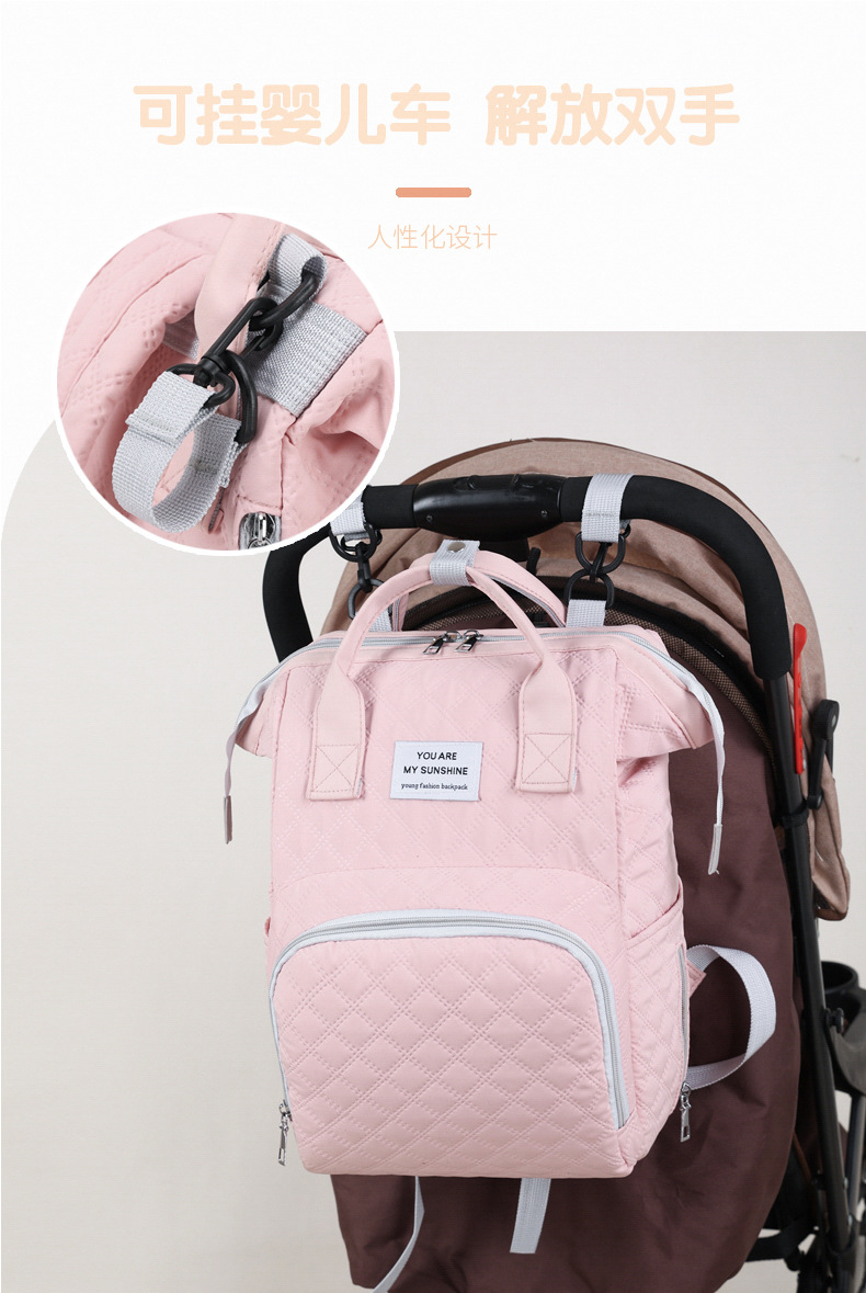 Fashionable Korean-style double-shoulder mommy bag, multi-functional maternity bag, large-capacity baby and maternal products storage bag, milk storage bag undefined