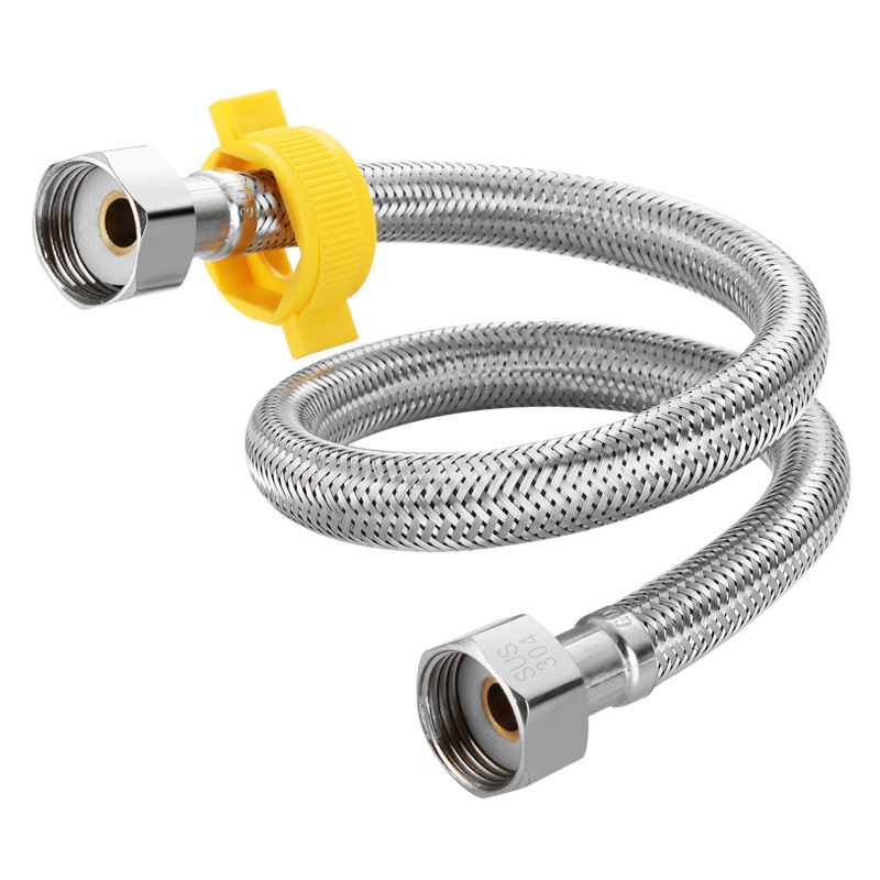 Mayorista 304 acero inoxidable trenzado manguera a prueba de explosiones de alta temperatura y alta presión grifo inodoro calentador de agua caliente y frío tubo de entrada