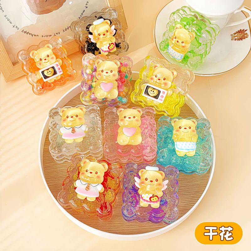 Douyin 人気のバターベアビスケットオイル流砂装飾品ブラインドボックス人形手作りデスクトップ装飾品卸売|undefined