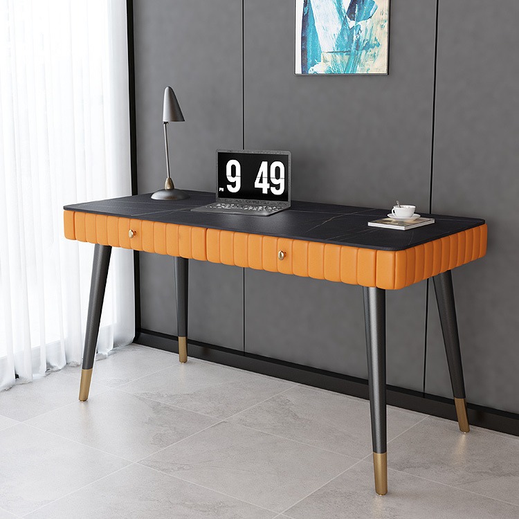 Italian-style marble light luxury desk computer desk modern minimalist bedroom office desk home living room writing desk vanity desk