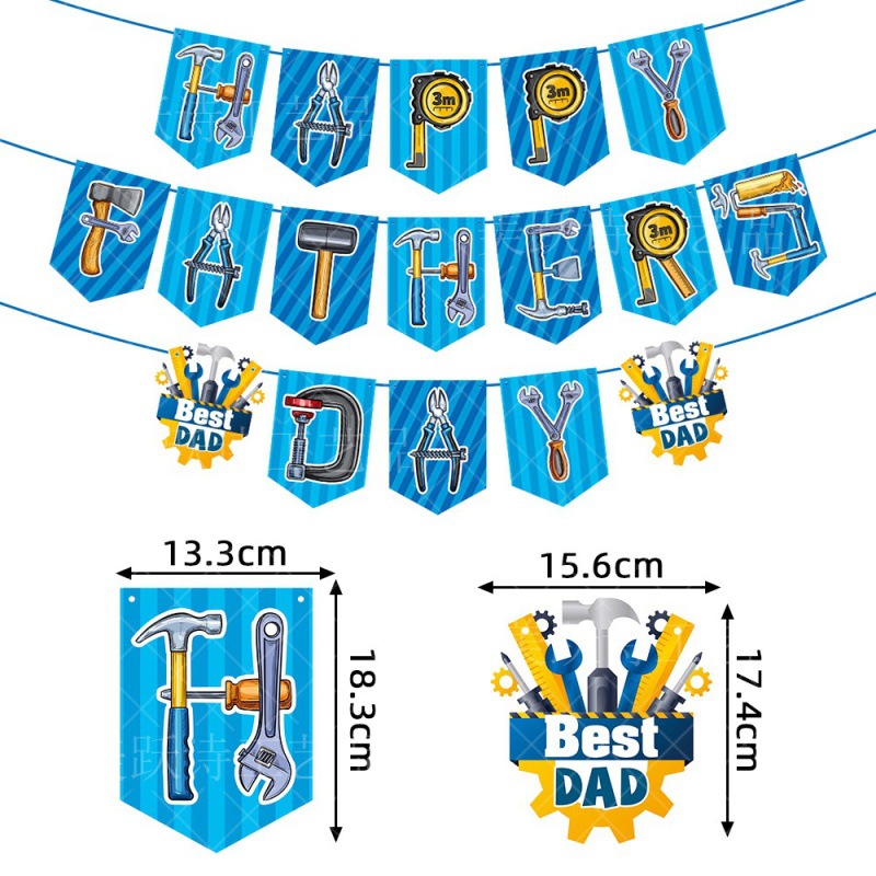 Suministro directo de fábrica para la decoración de la fiesta del día del padre, juego de bandera, decoración de la fiesta del día del padre, suministros para la fiesta