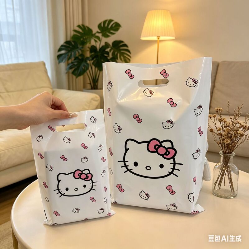 Hello Kitty Tote Bag Simple Gift Packaging Clothing Storage Clothing Store Holiday Gift Packaging Bag Pe Flat Bag Hello Kitty Tote Bag Simple Gift Packaging Clothing Storage Clothing Store Holiday Gift Packaging Bag Pe Flat Bag