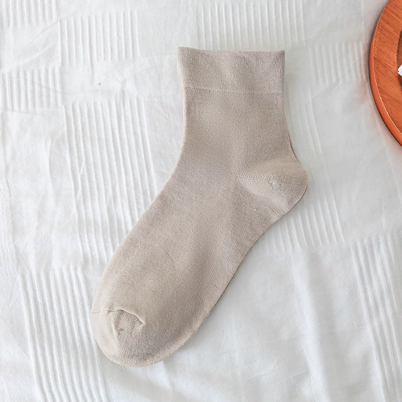 无 Summer thin white knee socks for pregnant, mid-length