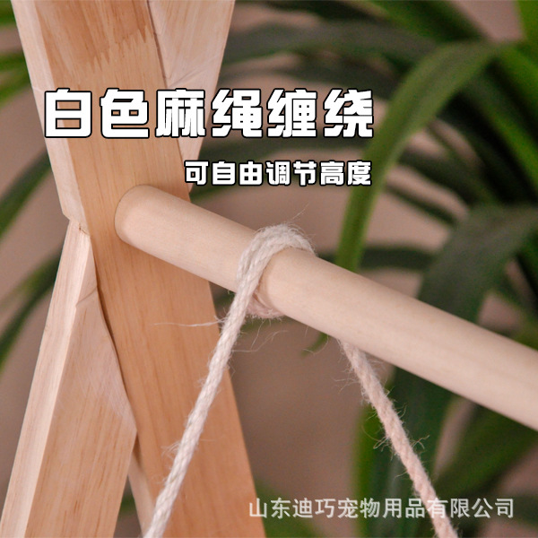 Nido de madera maciza para gatos, agitador para mascotas colgante, marco para gatos, cuna, hamaca anti-captura para gatos, cama para mascotas, marco para gatos universal para cuatro estaciones