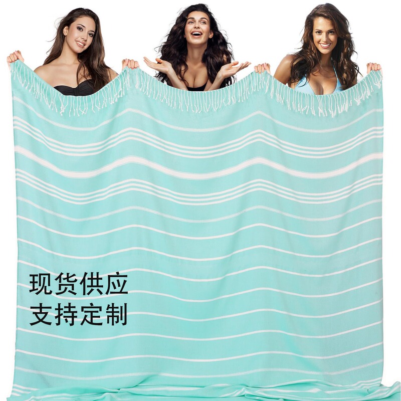 Turkey beach towel with tassel Turkish beach towel Amazon hot cross-border wholesale