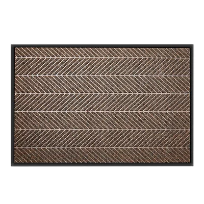 Avtomobil döşəmə paspasları – Commercial Welcome Logo Tire Pattern - brown-thickened-60cm-90cm-including-edge-loss