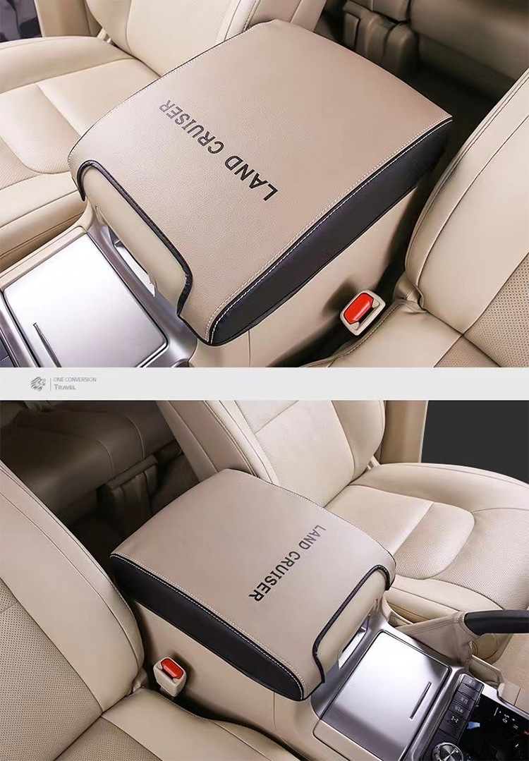 Suitable for Toyota Land Cruiser Central Armrest Box Cover LC100 Armrest Box Protective Cover Interior Modification