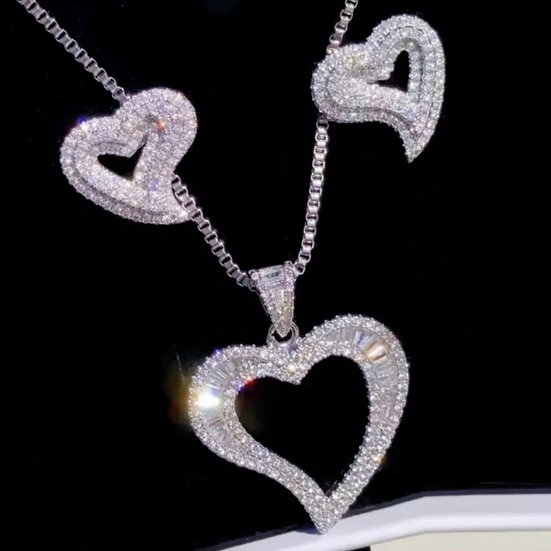 18g Weight Wholesale Jewelry Retro Classic Style Heart Shape Copper Pendant Necklace Belcher Chain