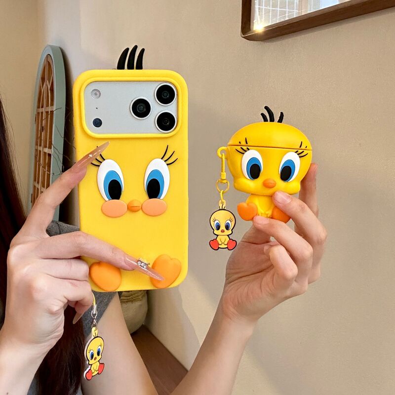 Cartoon Cute 3D Foot-Shaped Bird Phone Case for iPhone 17/16/14/15 Pro Max/13 Cartoon Cute 3D Foot-Shaped Bird Phone Case for iPhone 17/16/14/15 Pro Max/13