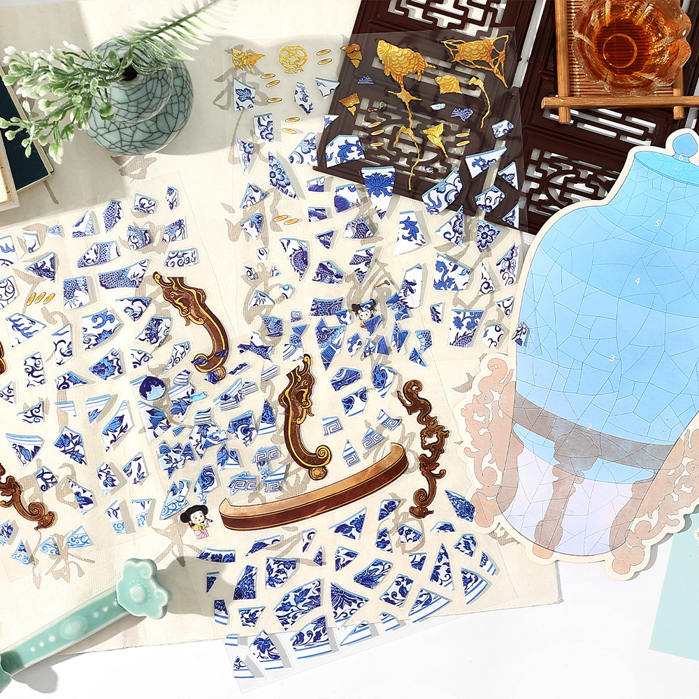 Infeel.Me tarjeta blanca 2.5D pegatinas de gran tamaño