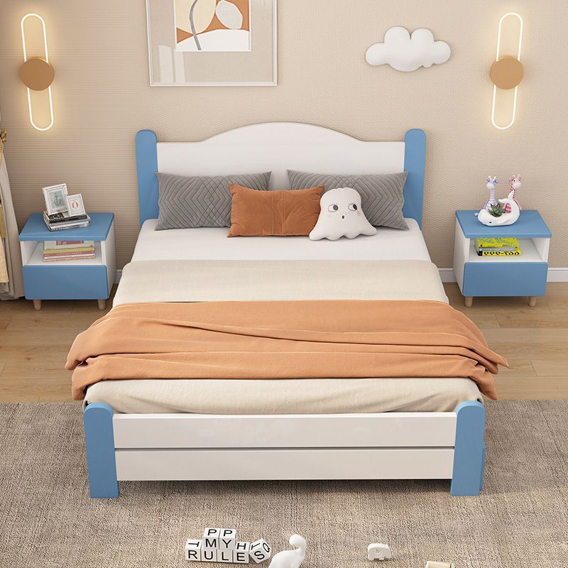 Simple Solid Wood Single Bed 1m Double Bed with Storage Side Sleeper Home Solid Wood Bed Small Bedroom Student Children's Bed