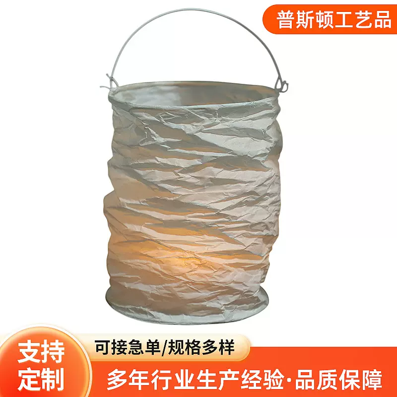 厂家手工纸灯笼欧美派对装饰白色筒灯桌面灯笼白色纸灯笼灯罩灯饰