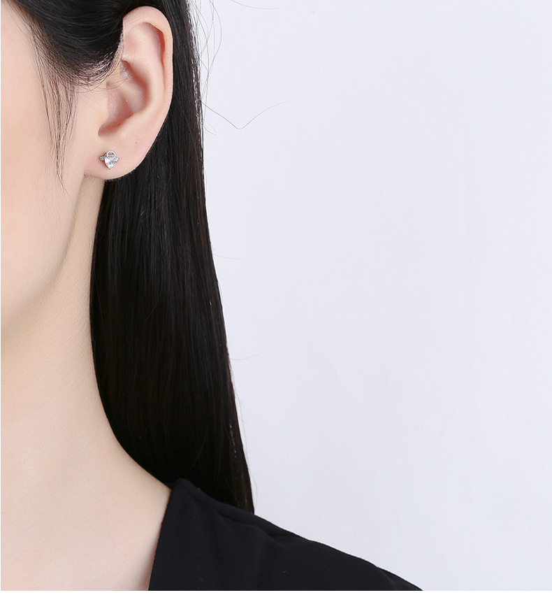 1g Weight 925 Sterling Silver Ear Needle Material Small Stud Earrings Classification Screw Backs Ear Cap Type 1 Pair 925 Sterling Silver 925 Sterling Silver Earrings Heart Shape Screw Backs Small Stud Earrings