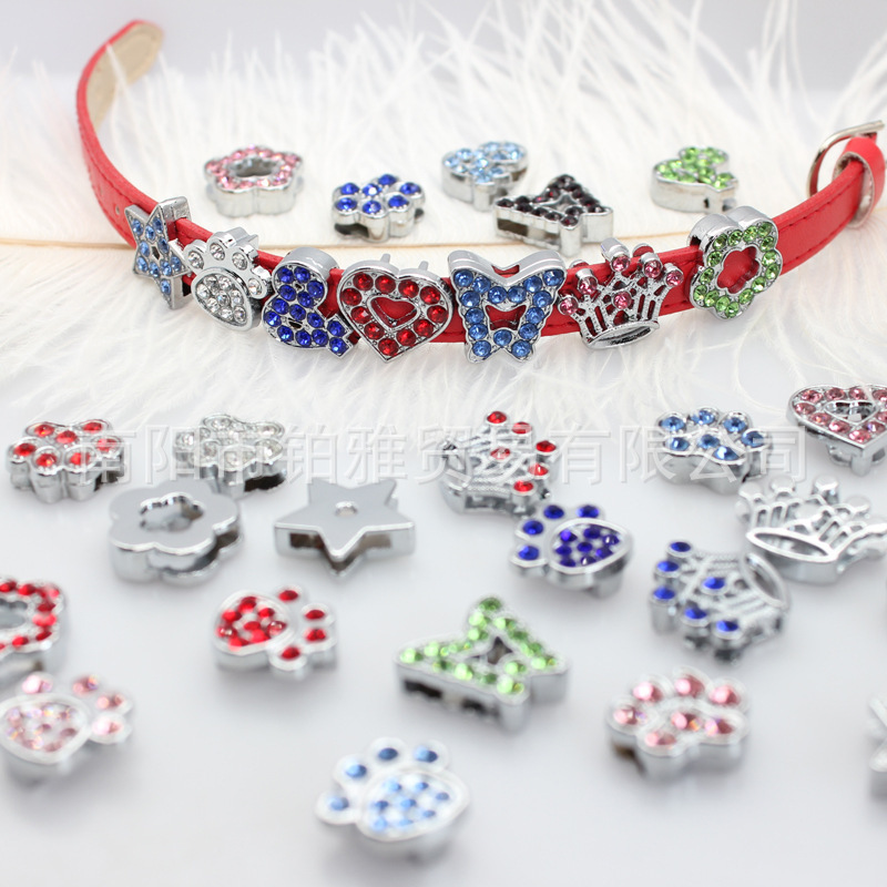 Color rhinestone Butterfly Love star accessories diy key chain parking card accessories 10mm aperture