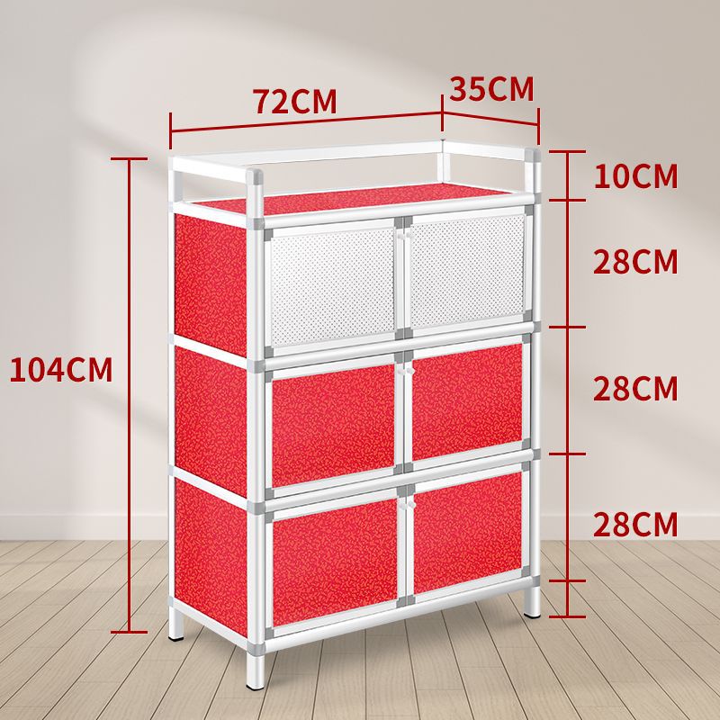 armario de comedor de aleación de aluminio simple armario de cubierta pequeño armario de alquiler armario de almacenamiento armario de cocina doméstico armario de almacenamiento multicapa