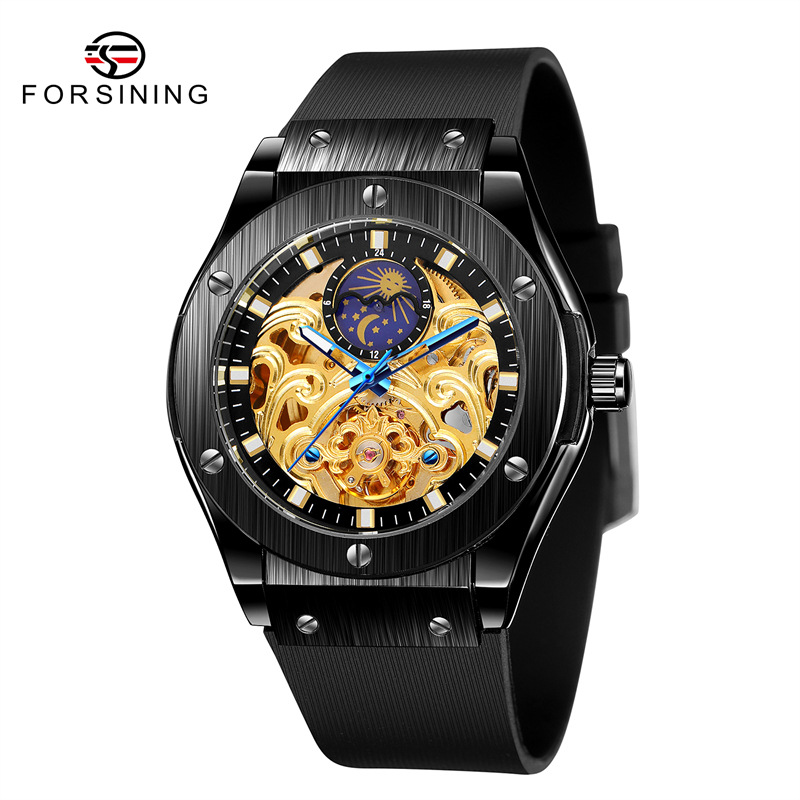 Forsining Fusini 8234 reloj mecánico del volante automático de los hombres hueco Xiangyun