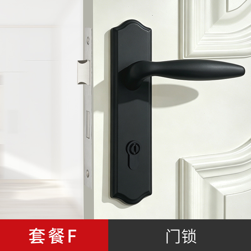 Biguiyuan dormitorio puerta cerradura mudo puerta de madera interior del hogar universal de la habitación manija de la puerta cerradura mecánica