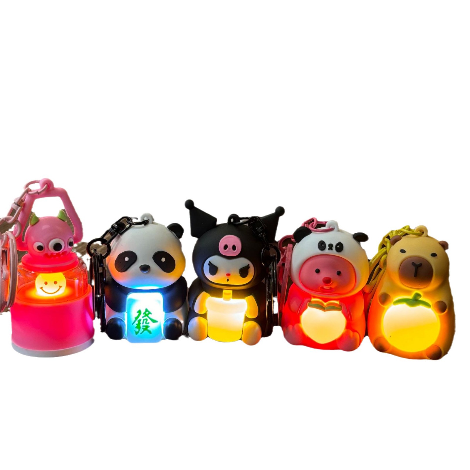 Transfronterizo Kapibara iluminación llavero Kullomi llavero muñeca pequeño beaver colgante colgante