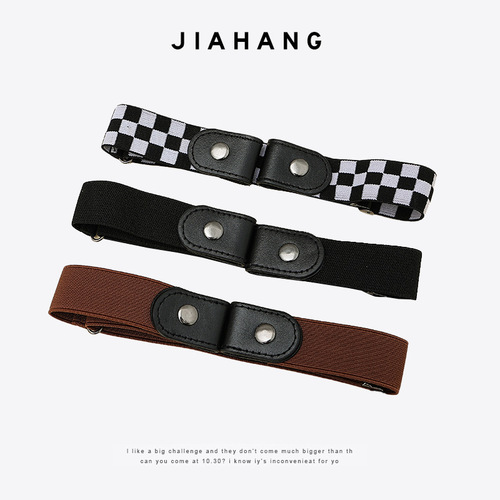 Invisible belt traceless lazy person pants belt summer elastic waistband jeans belt for women decoration ins style men trendy