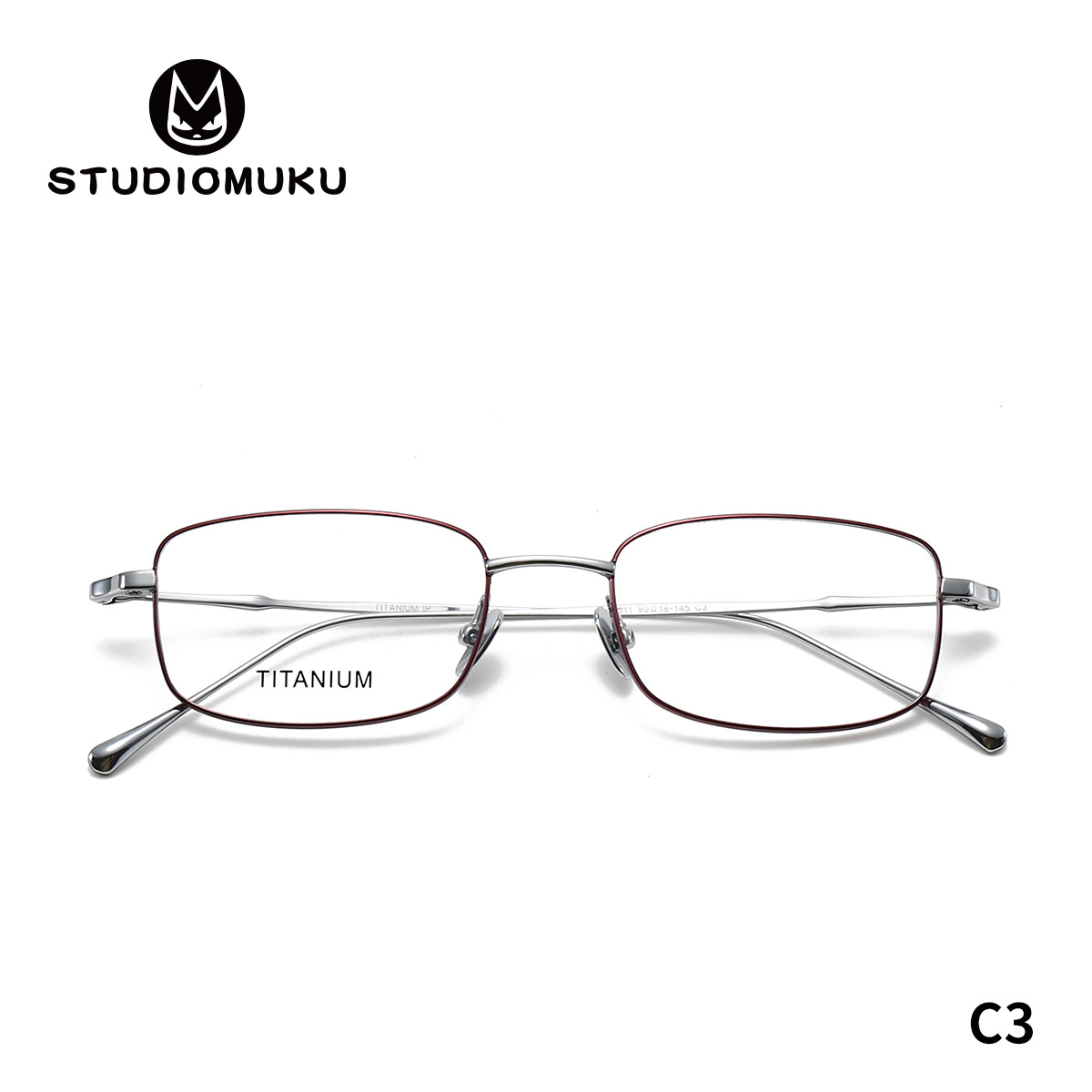 STUDIOMUKU gafas de madera cool diseño único marco retro marco de gafas de negocios cómodo marco de gafas cuadradas