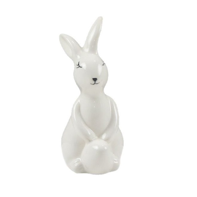 Personalidad nórdica de cerámica pintada en oro ligera de lujo conejo adornamiento creativo para el hogar joyería de la sala de estar regalos de Pascua