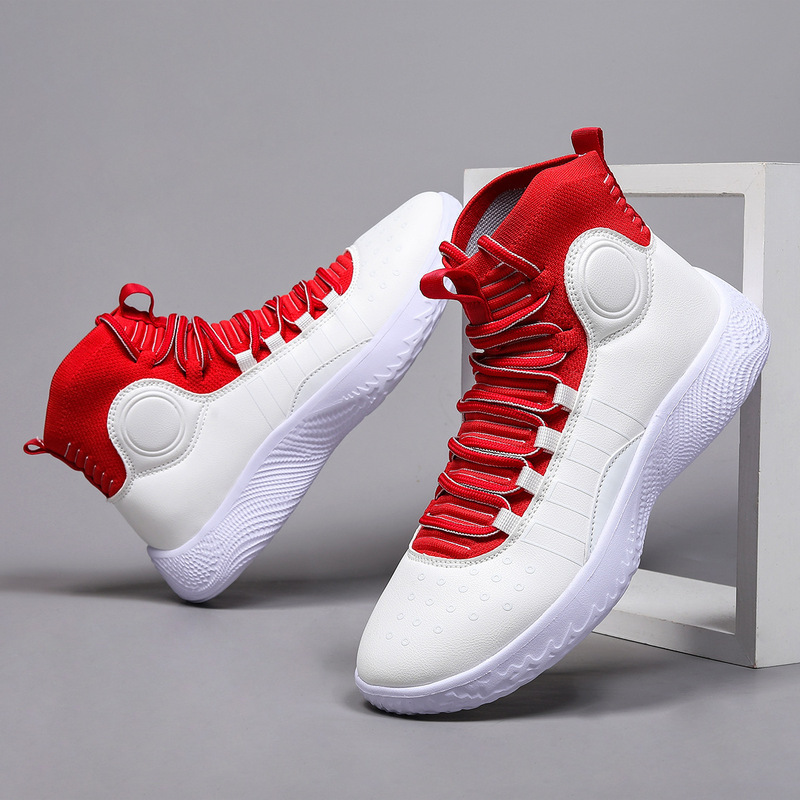 Large Size Cross-Border Basketball Shoes, Fly-Knit Sports Shoes, Wear-Resistant, Non-Slip, Front-Tie, Mid-Top Sports Shoes, Lightweight with Arch Support Large Size Cross-Border Basketball Shoes, Fly-Knit Sports Shoes, Wear-Resistant, Non-Slip, Front-Tie, Mid-Top Sports Shoes, Lightweight with Arch Support