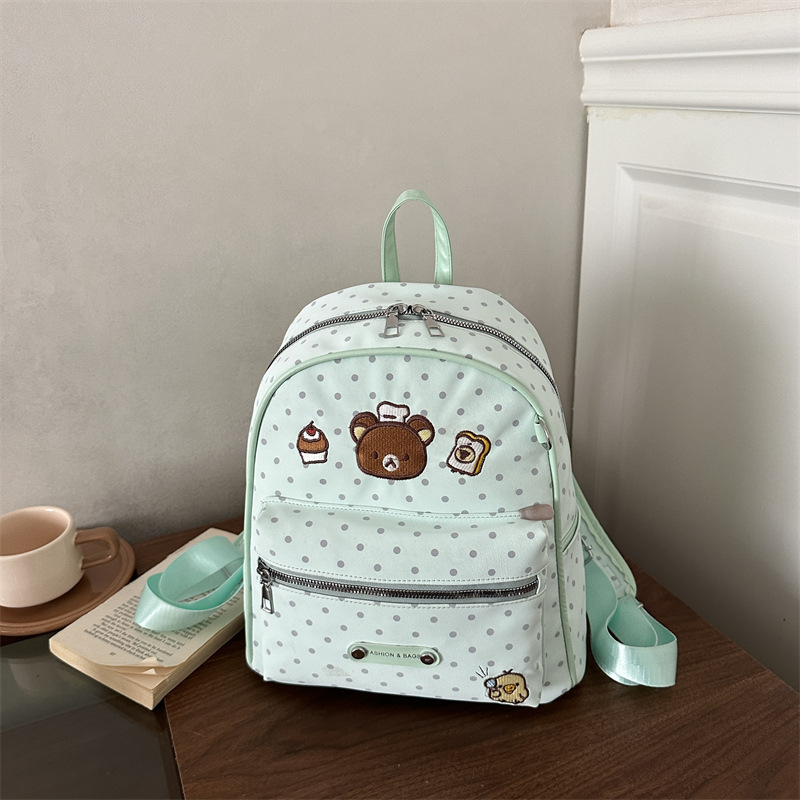 Mochila de la universidad de punto de tormenta para mujeres 2026 nueva moda mochila de dibujos animados de verano dulce chica mochila pequeña
